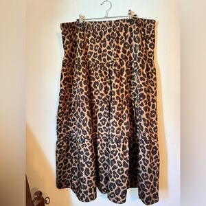 Time and Tru Animal Print Maxi Skirt
